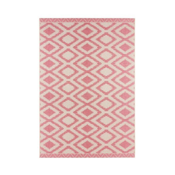 Tappeto da esterno rosso e crema Isle, 140 x 200 cm - NORTHRUGS