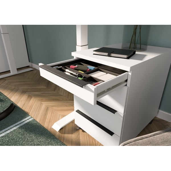 Armadietto bianco su ruote 42x63x60 cm Mailand – Germania-image-1