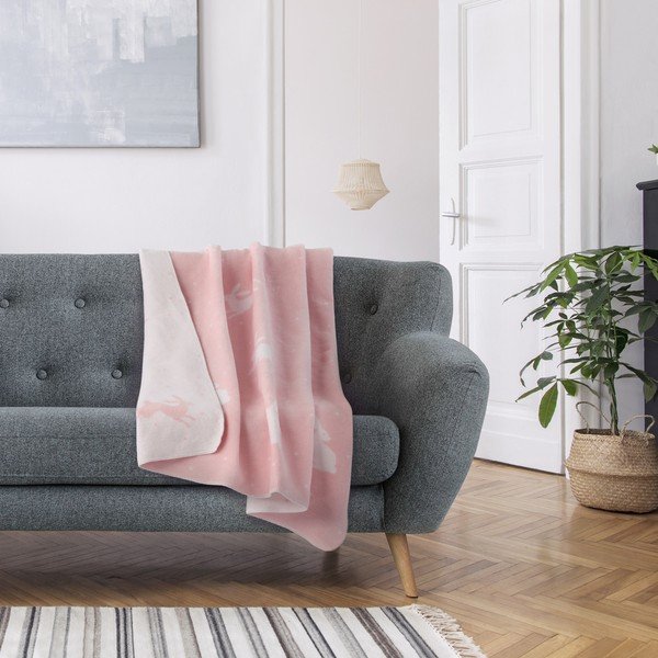 Coperta rosa per neonati 200x150 cm Rabbit - AmeliaHome-image-1