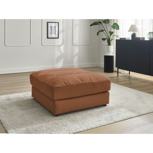 Poggiapiedi arancione con rivestimento in velluto Sierra – Bobochic Paris-image-1