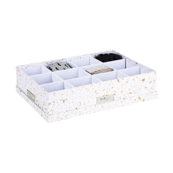 Scatola con scomparti in oro e bianco Jakob - Bigso Box of Sweden-image-2