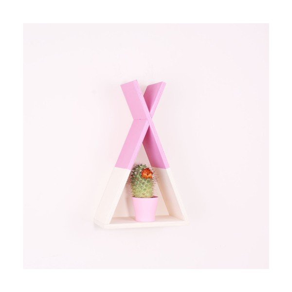 Mensola da parete in legno rosa Teepee, altezza 33 cm - North Carolina Scandinavian Home Decors