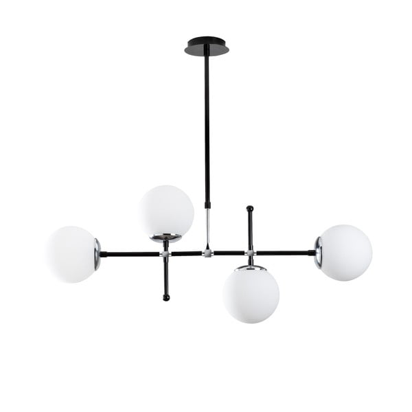 Lampadario bianca e nera con paralume in vetro My Legend – Opviq lights