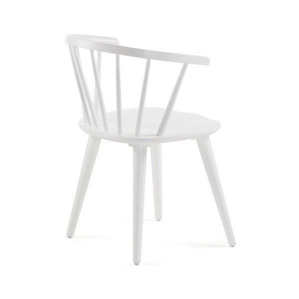 Sedia da pranzo in legno di gomma bianco Krise - La Forma-image-2