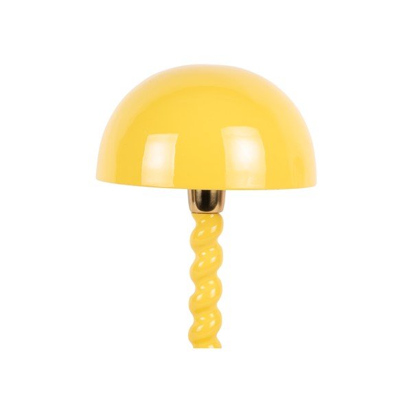 Lampada da tavolo gialla con paralume in metallo (altezza totale 39 cm) Prisa – Leitmotiv-image-2