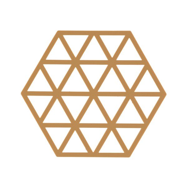 Oranžová silikonová podložka pod horké nádoby Zone Triangles