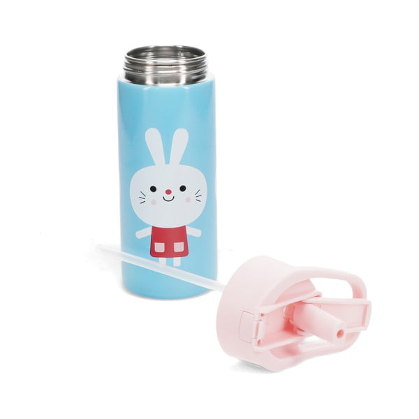 Bottiglia per bambini azzurra in acciaio inox 500 ml Lottie & Friends – Rex London-image-2