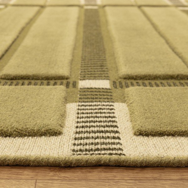Tappeto verde/beige in lana tessuto a mano 120x170 cm – Asiatic Carpets-image-4