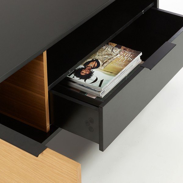 Tavolo TV nero e marrone SAVOI, 120 x 50 cm Savoi - Kave Home-image-3