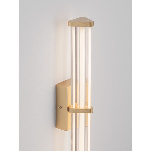 Lampada da parete LED oro opaco in metallo con intensità regolabile Pheme – Nova Luce-image-3