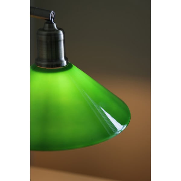 Lampada da tavolo verde e color ottone con paralume in vetro (altezza totale 49 cm) Vela – Markslöjd-image-3