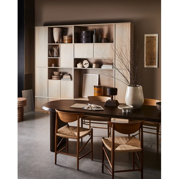 Parete attrezzata modulare in rovere naturale 264x243 cm Modulair - vtwonen-image-4