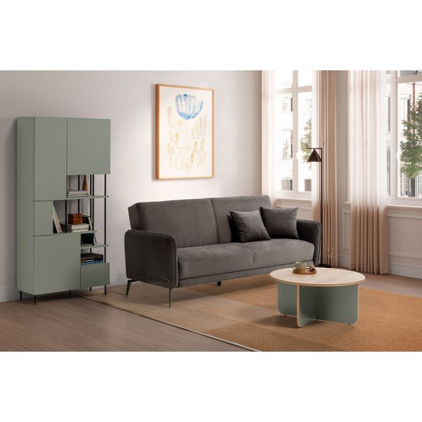 Libreria verde-grigio 84x175 cm Perla - Marckeric-image-1