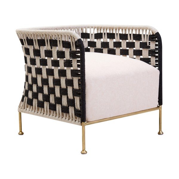 Poltrona bianca e nera Satna – Premier Housewares