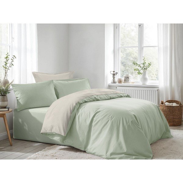 Set copripiumino e federa verde chiaro per letto singolo 200x140 cm – Mijolnir