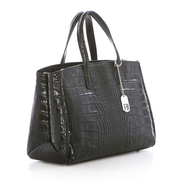 Černá kožená kabelka Federica Bass Eris -image-1
