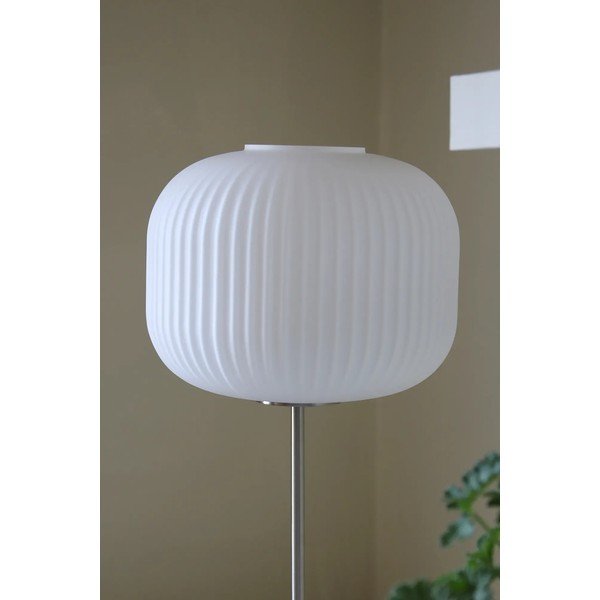 Lampada da tavolo bianca/argentata con paralume in vetro (altezza totale 50 cm) Sober – Markslöjd-image-2