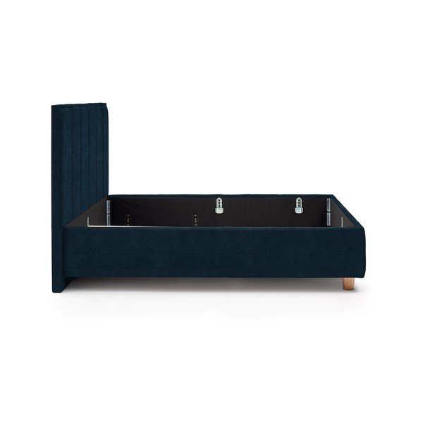 Letto matrimoniale blu scuro con contenitore , 180 x 200 cm Wega - ProSpánek-image-4