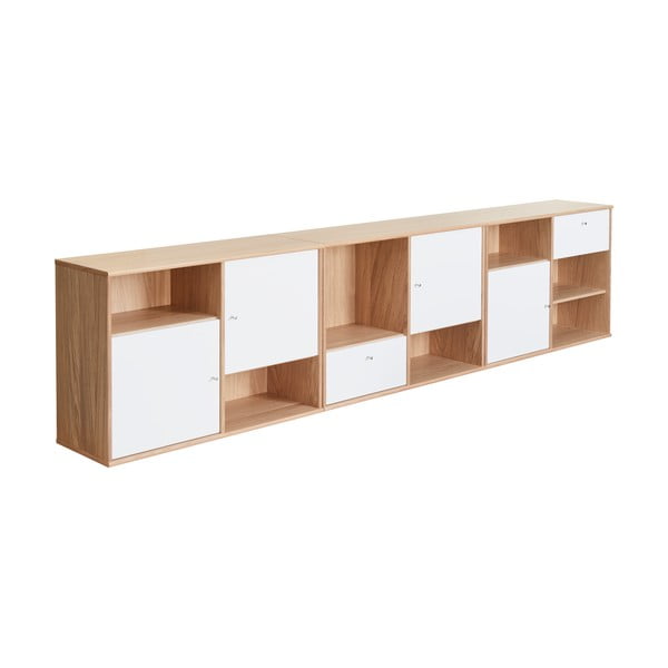 Cassettiera bassa bianca in rovere 267x61 cm Mistral - Hammel Furniture-image-2