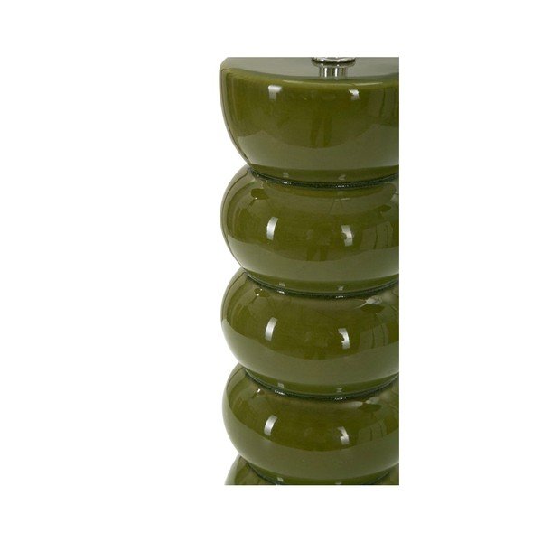 Lampada da tavolo bianca/verde in ceramica con paralume in tessuto (altezza totale 46 cm) Torr – Mauro Ferretti-image-3