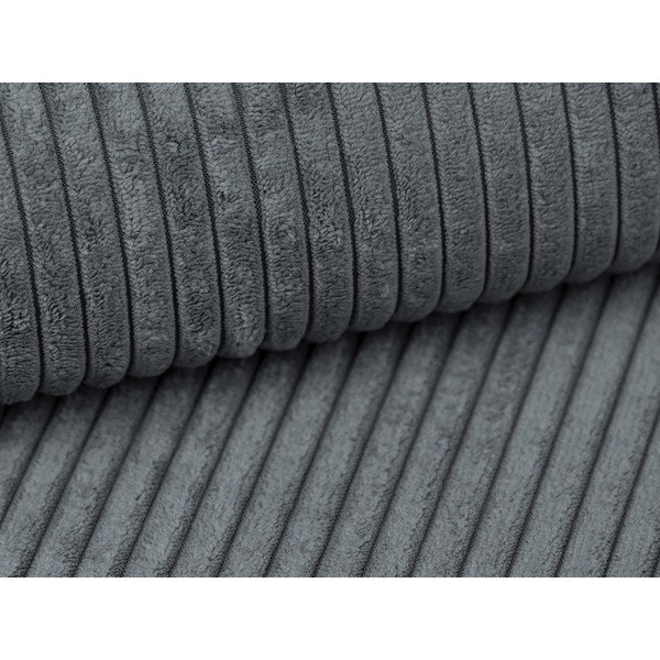 Divano angolare grigio scuro con rivestimento in velluto a coste Campi – Cosmopolitan Design-image-4