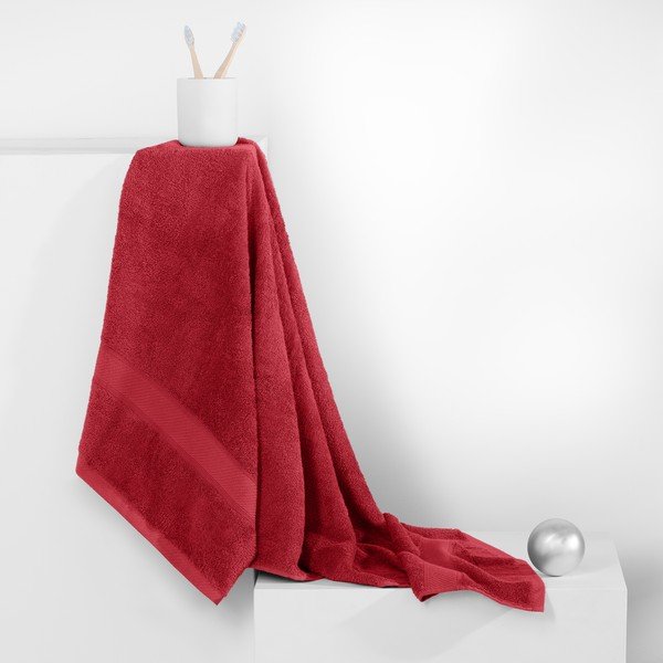 Asciugamano da bagno rosso Rosso, 70 x 140 cm Bamby - DecoKing-image-1