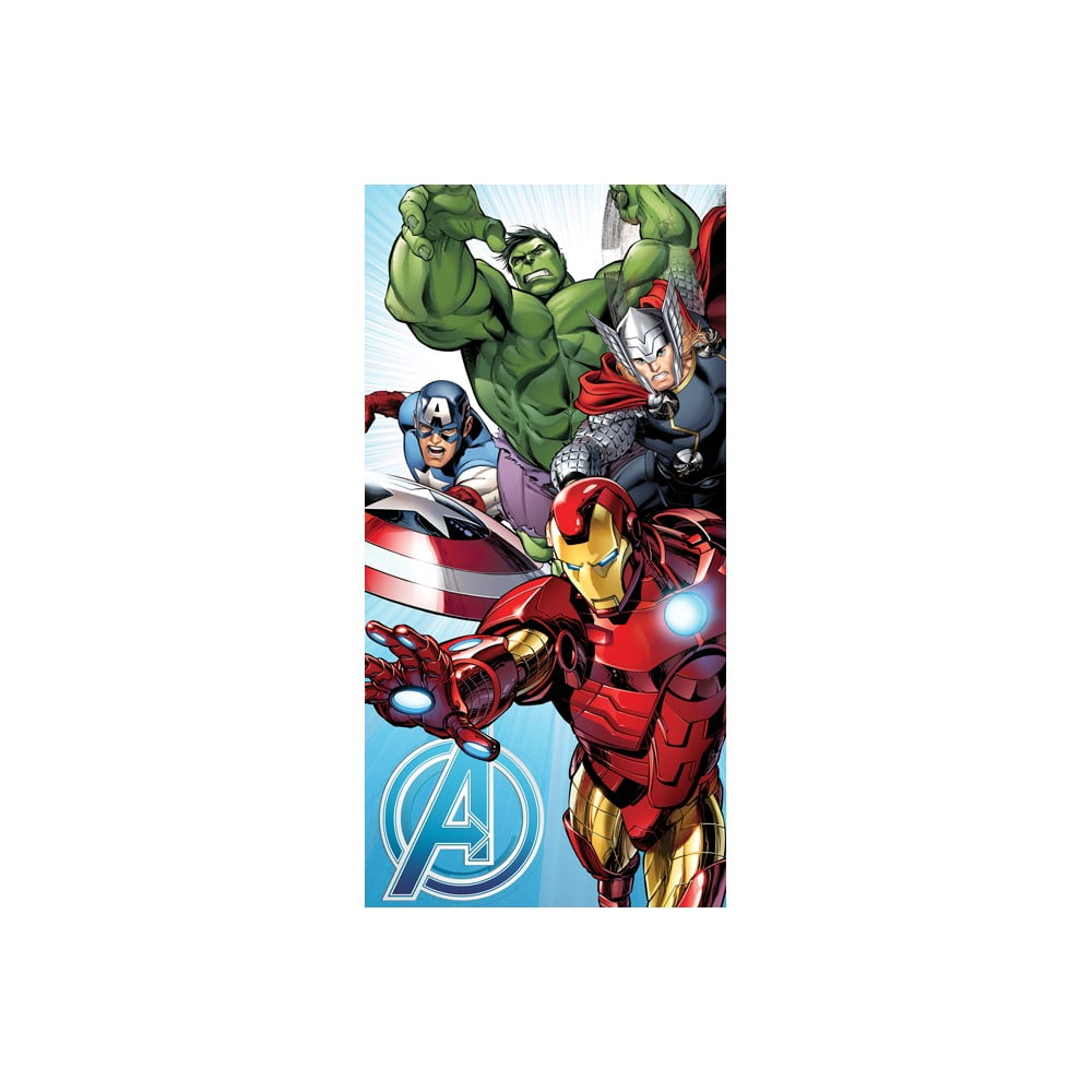 Asciugamano per bambini in cotone 70x140 cm Avengers "Light Blue" – Jerry Fabrics | Asciugamani per bambini