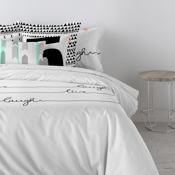 Copripiumino in cotone Live, 200 x 200 cm Nordica - Blanc-image-1