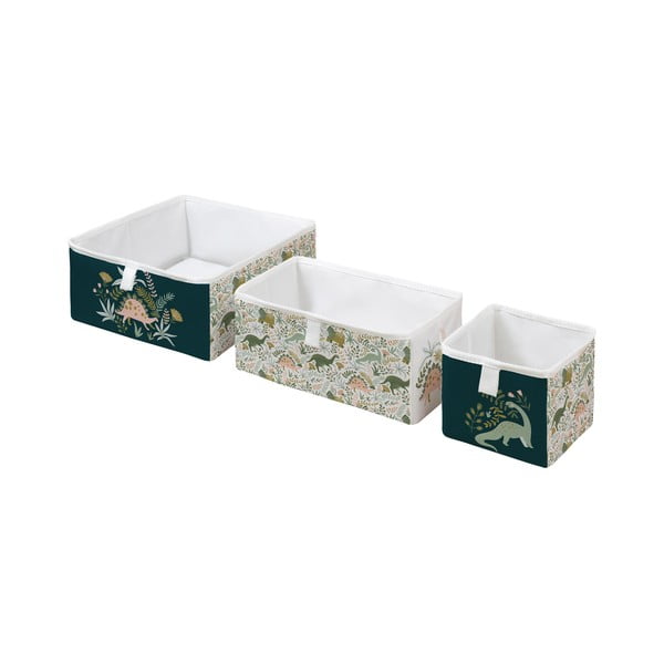 Set di 3 scatole portaoggetti per bambini Friendly Dinosaurs - Butter Kings