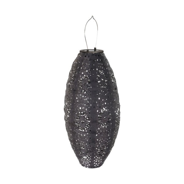 Lanterna a LED grigio scuro con alimentazione a pannelli solari da esterno (altezza totale 40 cm) Foxdale – House Nordic
