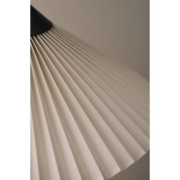 Lampada da terra nera/color crema in tessuto con struttura flessibile (altezza totale 155 cm) Kate – Ellos Home-image-2
