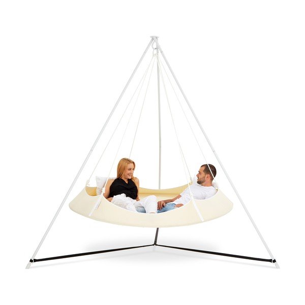 Dondolo da giardino crema con supporto - Hangout Pod-image-2