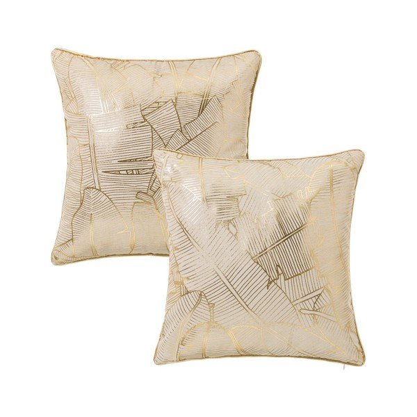 Cuscini decorativi in set da 2 45x45 cm Tropic Gold - Casa Selección