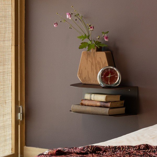 Set di comodini viola/marroni in metallo 2 pz Ovia – WOOOD-image-1