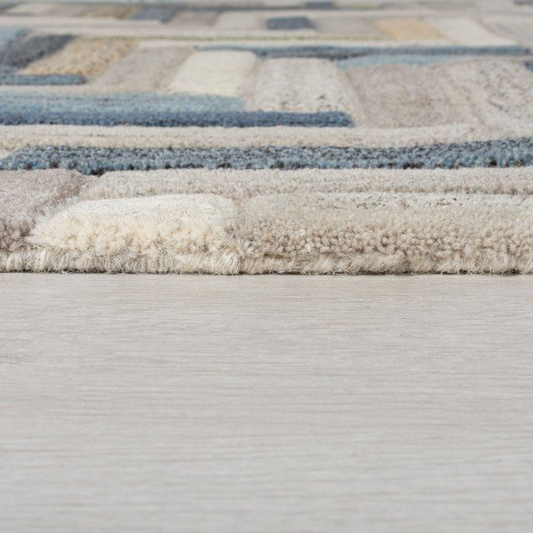 Tappeto in lana blu/grigio 60x230 cm Russo - Flair Rugs-image-3