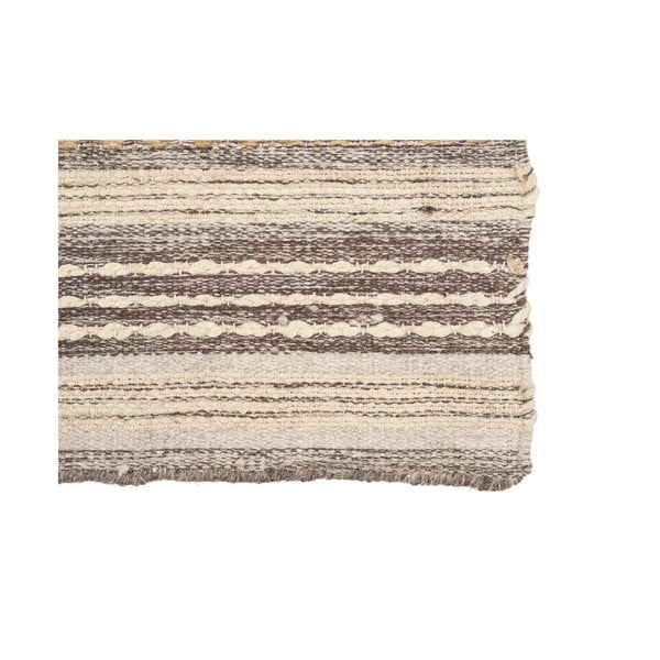 Passatoia marrone in misto iuta tessuta a mano 80x180 cm Morena – House Nordic-image-4