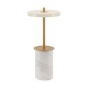 Lampada da tavolo dimmerabile a LED in marmo crema con paralume in metallo (altezza 25,5 cm) Asteria Move Mini - UMAGE