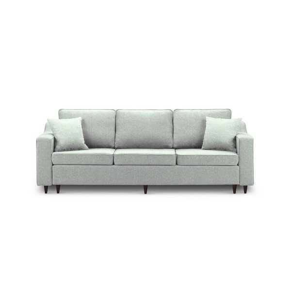 Divano letto a tre posti verde chiaro con contenitore Narcisse - Mazzini Sofas-image-2