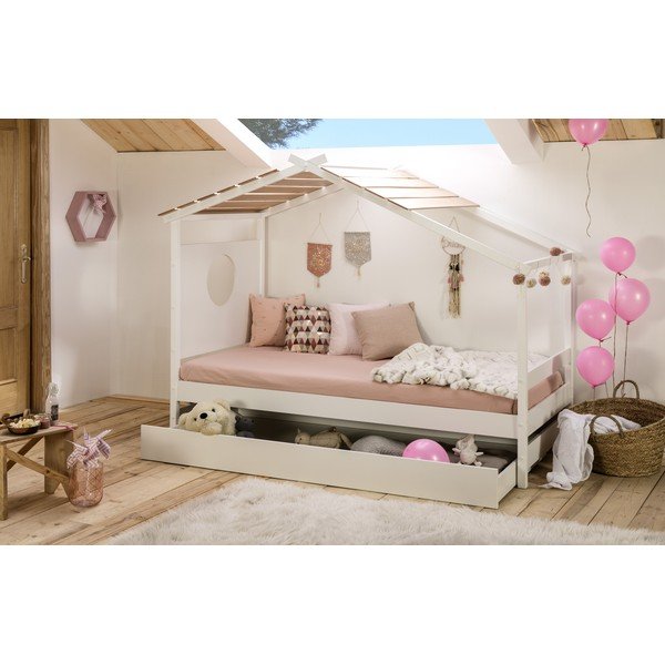 Letto per bambini bianco con cassetto estraibile , 90 x 190 cm Nayah - Marckeric-image-1