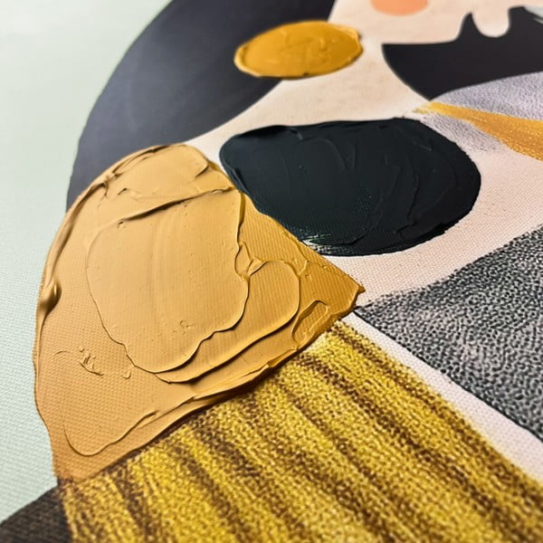 Quadro con elementi dipinti a mano 70x100 cm Penelope – Styler-image-2