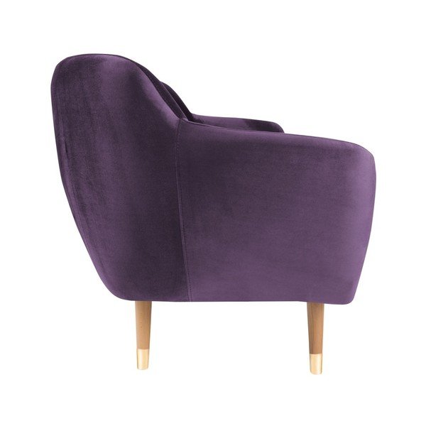 Divano in velluto viola , 188 cm Benito - Mazzini Sofas-image-3
