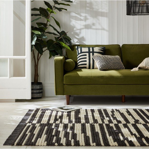 Tappeto bianco e nero 120x170 cm Lina - Flair Rugs-image-1