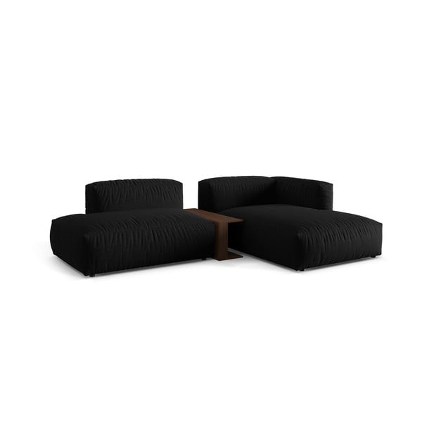 Divano angolare modulare nero (angolo destro) Martina - Micadoni Home-image-2