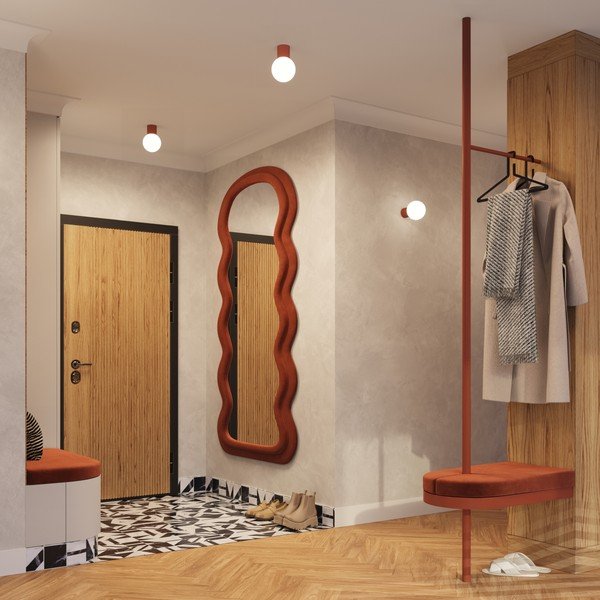 Lampada da parete arancione ø 12 cm Orbital – Sollux-image-3