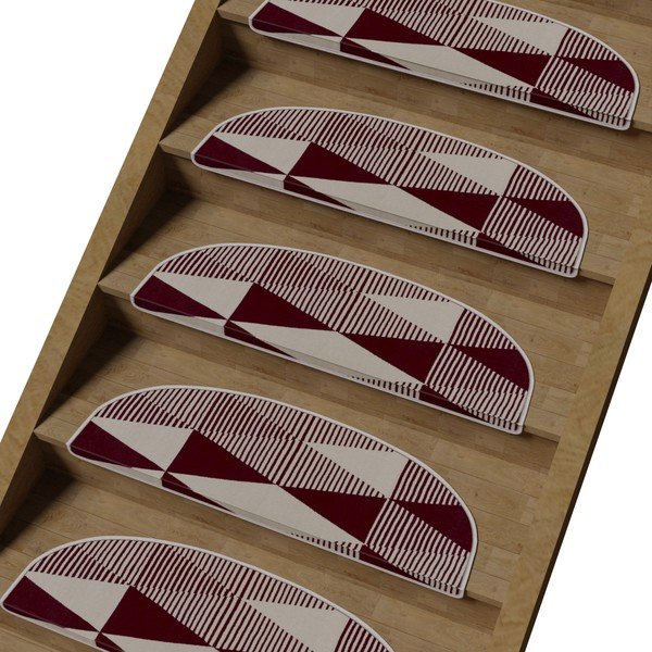 Gradini bianchi all'aceto in set da 16 pezzi 20x65 cm Triangles - Vitaus-image-1