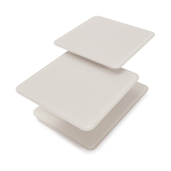 Tavolino da salotto color crema in vetro 54x115 cm Elvi – Marckeric-image-3