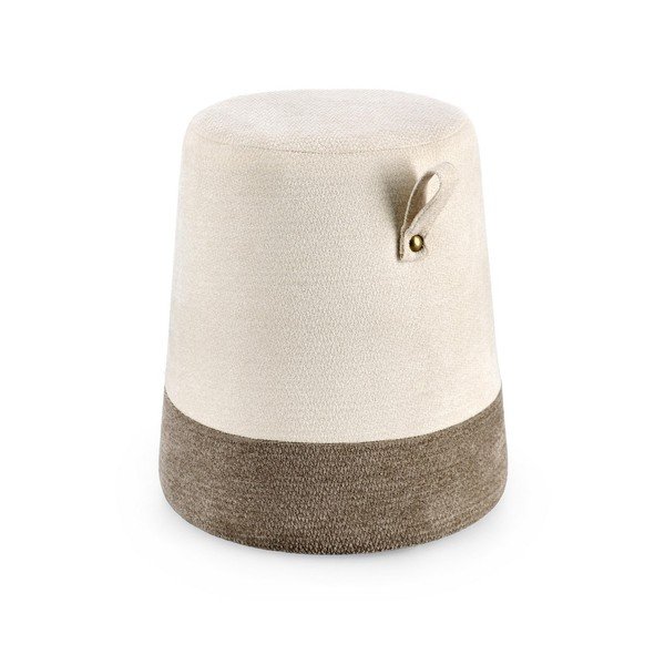 Poggiapiedi grigio/beige Deva – Bizzotto
