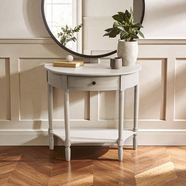 Tavolo consolle grigio in pino massiccio 33x81 cm Heritage – Premier Housewares-image-1