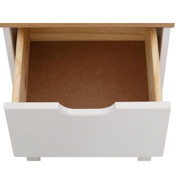 Tavolo da lavoro in pino bianco e marrone, lunghezza 120 cm Gava - Støraa-image-4