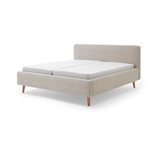 Letto matrimoniale imbottito beige 160x200 cm Mattis Cord - Meise Möbel